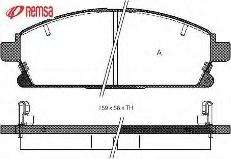 Комплект тормозных колодок, дисковый тормоз METZGER 0674.12
