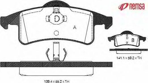 Комплект тормозных колодок, дисковый тормоз METZGER 0758.00