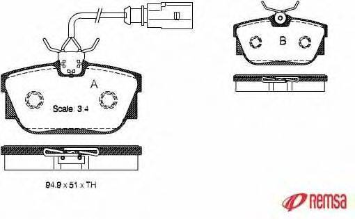Комплект тормозных колодок, дисковый тормоз METZGER 0767.01