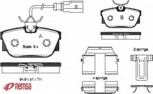 Комплект тормозных колодок, дисковый тормоз METZGER 0767.12
