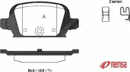 Комплект тормозных колодок, дисковый тормоз METZGER 0835.02
