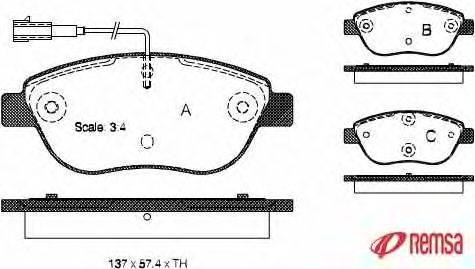 Комплект тормозных колодок, дисковый тормоз METZGER 0859.01
