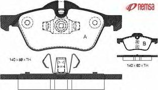 Комплект тормозных колодок, дисковый тормоз METZGER 23281