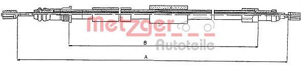 Трос, стояночная тормозная система METZGER 104571