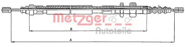 Трос, стояночная тормозная система METZGER 104682