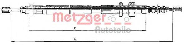 Трос, стояночная тормозная система METZGER 104683