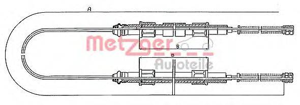 Трос, стояночная тормозная система METZGER 10713