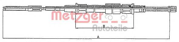 Трос, стояночная тормозная система METZGER 10.7402