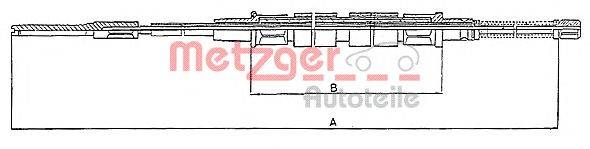 Трос, стояночная тормозная система METZGER 10.743