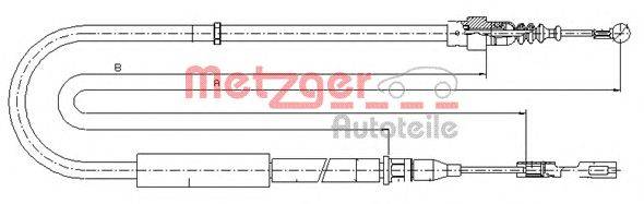 Трос, стояночная тормозная система METZGER 107513