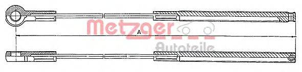 Трос, стояночная тормозная система METZGER 10.989