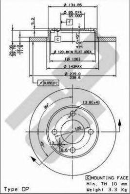 Тормозной диск KAWE 37116