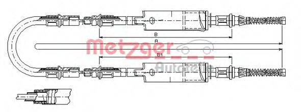 Трос, стояночная тормозная система METZGER 11.5662