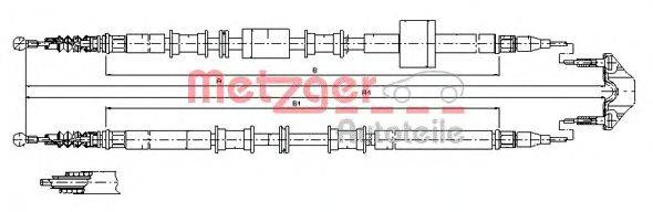 Трос, стояночная тормозная система METZGER 115767