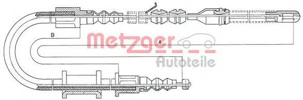 Трос, стояночная тормозная система METZGER 11.593
