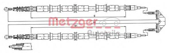 Трос, стояночная тормозная система METZGER 115938
