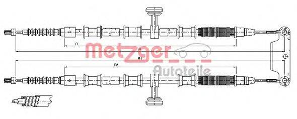 Трос, стояночная тормозная система METZGER 115945