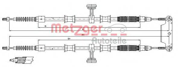 Трос, стояночная тормозная система METZGER 12.0710