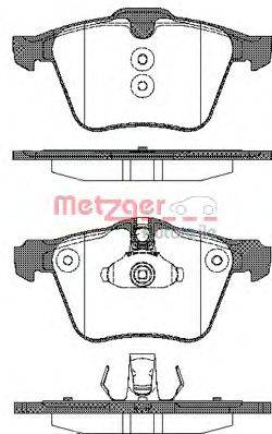 Комплект тормозных колодок, дисковый тормоз METZGER 1217.00
