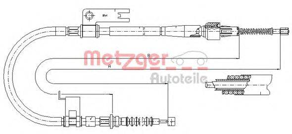 Трос, стояночная тормозная система METZGER 17.0588