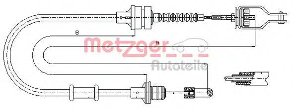 Трос, управление сцеплением METZGER 180072