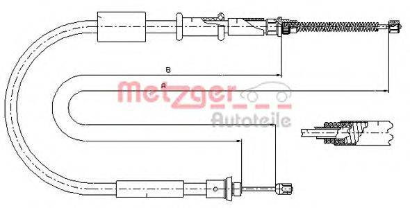 Трос, стояночная тормозная система METZGER 321.7