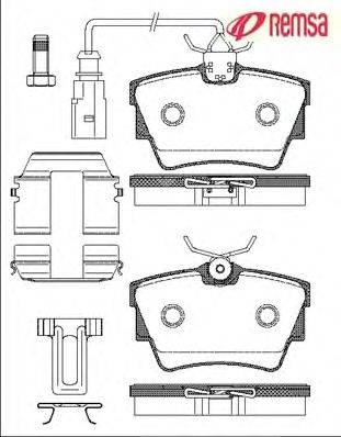 Комплект тормозных колодок, дисковый тормоз METZGER 0591.12