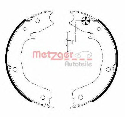 Комплект тормозных колодок, стояночная тормозная система METZGER MG 203