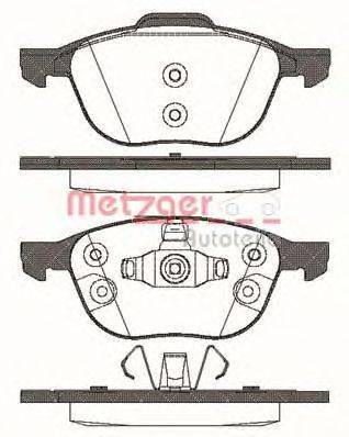Комплект тормозных колодок, дисковый тормоз METZGER 1082.30