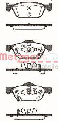 Комплект тормозных колодок, дисковый тормоз METZGER 24798
