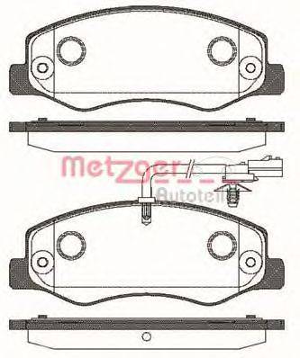 Комплект тормозных колодок, дисковый тормоз METZGER 25172