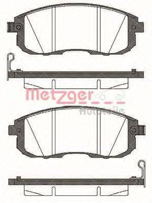 Комплект тормозных колодок, дисковый тормоз METZGER 0293.14