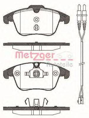 Комплект тормозных колодок, дисковый тормоз METZGER 1249.01