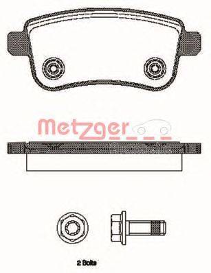 Комплект тормозных колодок, дисковый тормоз METZGER 1387.00
