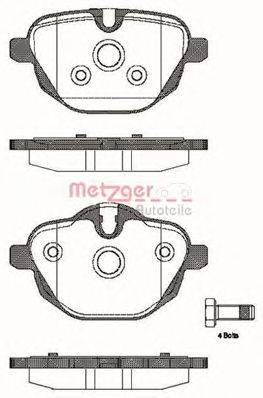 Комплект тормозных колодок, дисковый тормоз METZGER 24561