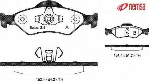 Комплект тормозных колодок, дисковый тормоз METZGER 0765.00