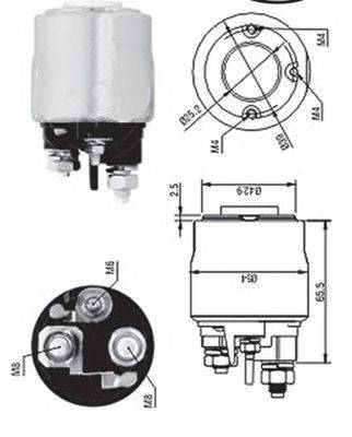 Тяговое реле, стартер MAGNETI MARELLI 940113050570