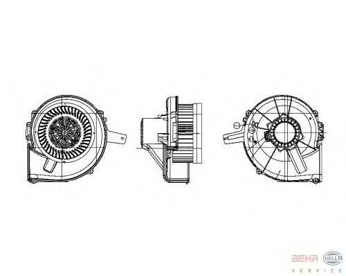 Вентилятор салона BEHR HELLA SERVICE 8EW 009 157-121