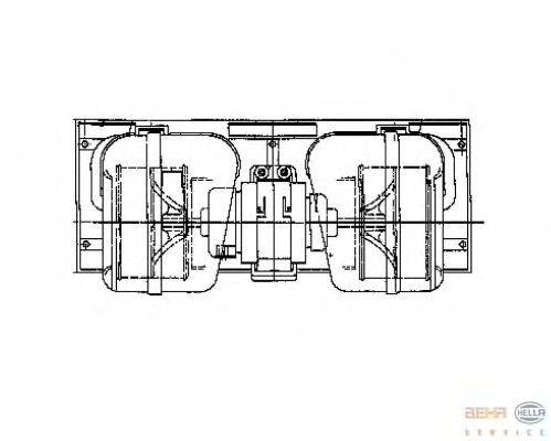 Вентилятор салона BEHR HELLA SERVICE 8EW 009 157-661