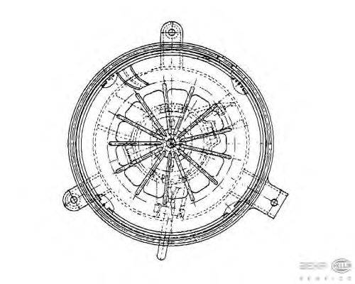 Вентилятор салона BEHR HELLA SERVICE 8EW 009 159-251