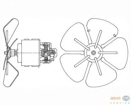 Вентилятор салона BEHR HELLA SERVICE 8EW 009 160-291