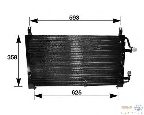 Конденсатор, кондиционер BEHR HELLA SERVICE 8FC 351 037-111