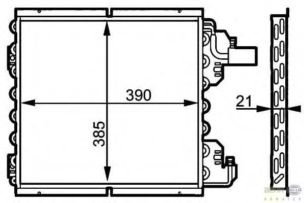 Конденсатор, кондиционер BEHR HELLA SERVICE 8FC 351 038-621