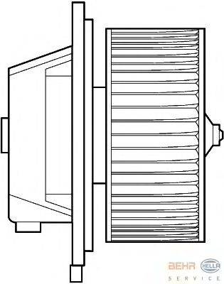 Вентилятор салона BEHR HELLA SERVICE 8EW351039291