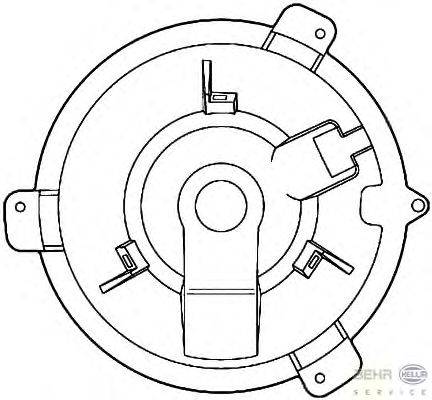 Вентилятор салона BEHR HELLA SERVICE 8EW 351 039-301