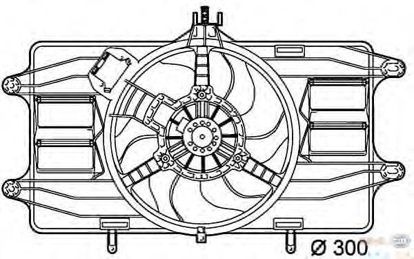 Вентилятор, охлаждение двигателя BEHR HELLA SERVICE 8EW351039471