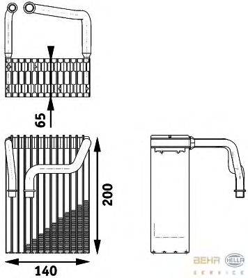 Испаритель, кондиционер BEHR HELLA SERVICE 8FV 351 211-361