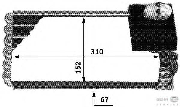 Испаритель, кондиционер BEHR HELLA SERVICE 8FV 351 211-511