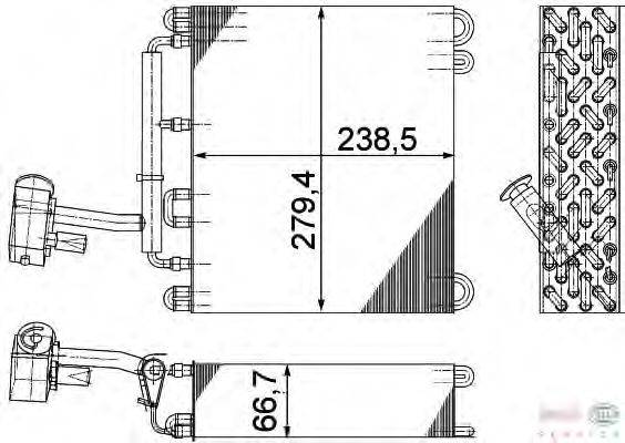 Испаритель, кондиционер BEHR HELLA SERVICE 8FV 351 211-691