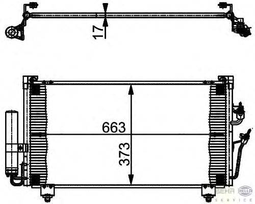 Конденсатор, кондиционер BEHR HELLA SERVICE 8FC 351 301-581